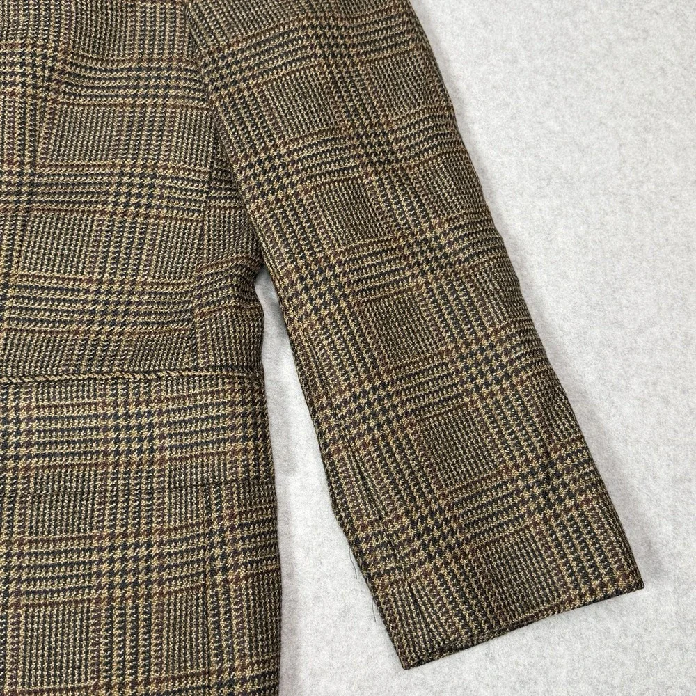 Vintage 90s Polo University Club Sport Coat Men's 42 R Houndstooth Windowpane